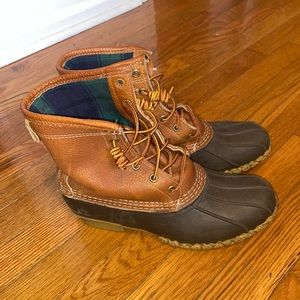 LL Bean Boots Tumbled-Leather Chamois-Lined